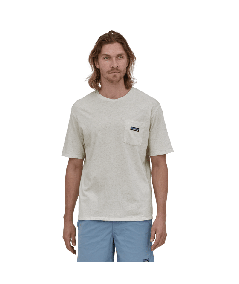 PATAGONIA Daily Pocket T-Shirt Birch White Men's Short Sleeve T-Shirts Patagonia