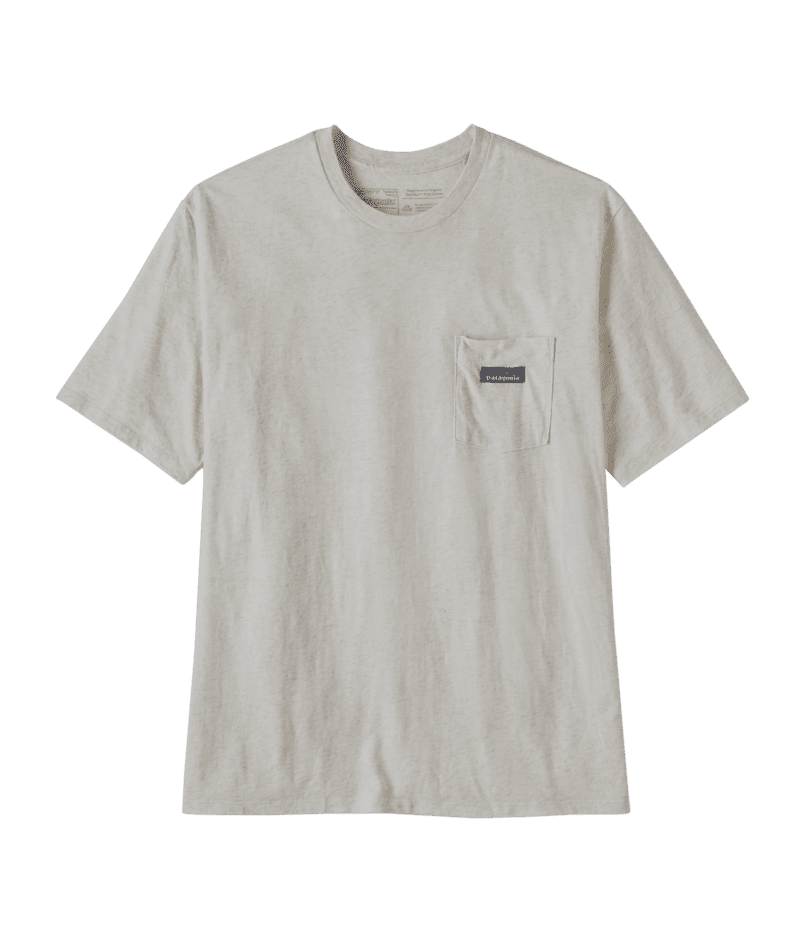 PATAGONIA Daily Pocket T-Shirt Birch White Men's Short Sleeve T-Shirts Patagonia