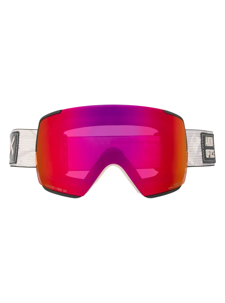 ANON M5 Low Bridge Sediment - Perceive Sunny Red + Perceive Cloudy Burst + MFI Face Mask Snow Goggle Snow Goggles Anon