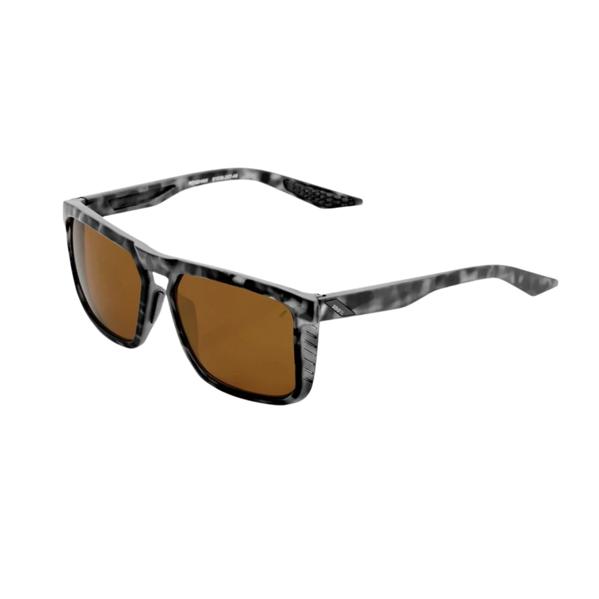 100% Renshaw Matte Black Havana - Bronze Sunglasses Sunglasses 100%