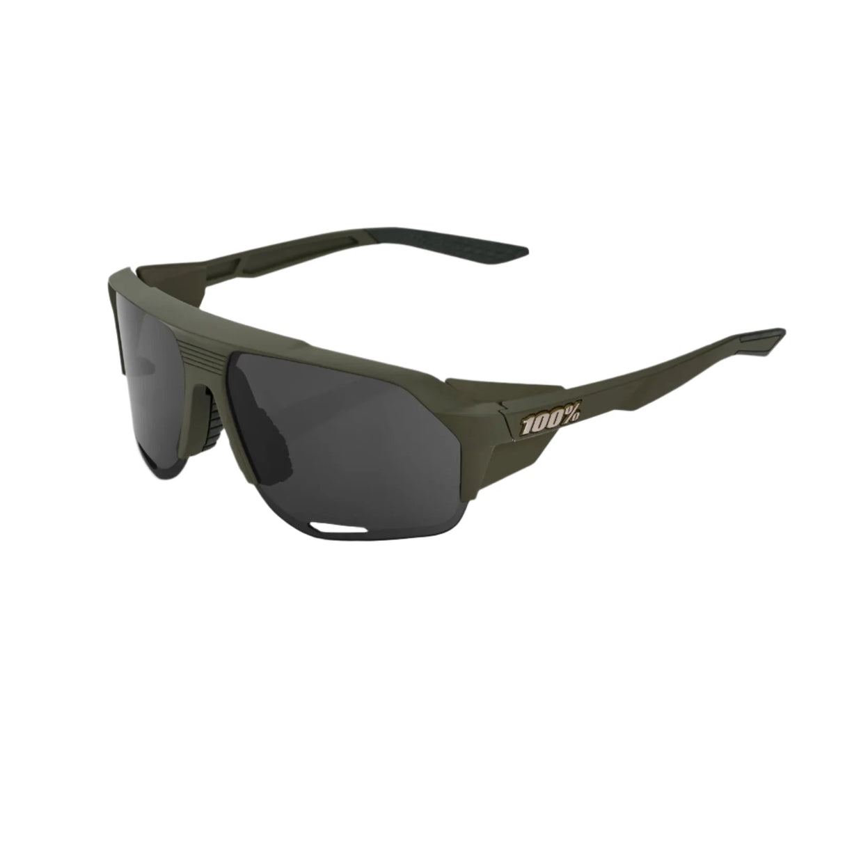 100% Norvik Soft Tact Army Green - Smoke Sunglasses Sunglasses 100%