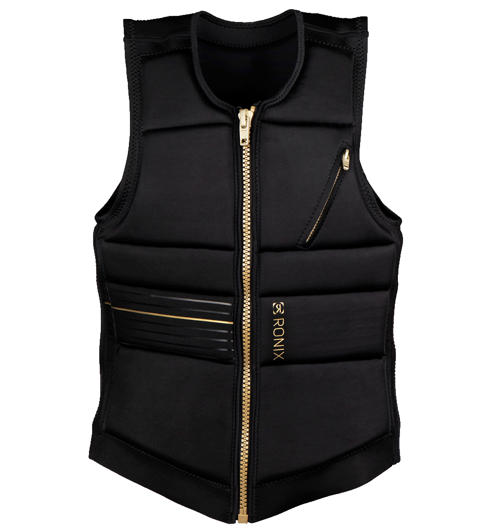 RONIX Women's Rise Impact Wake Vest Black/Gold Women's Wake Vests Ronix