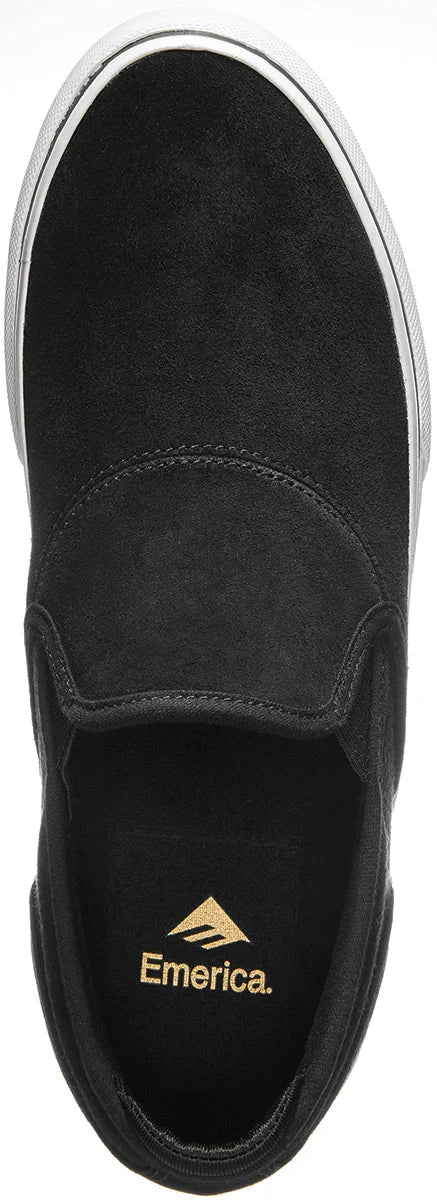 EMERICA Wino G6 Slip-On Shoes Black/White/Gold Men's Skate Shoes Emerica