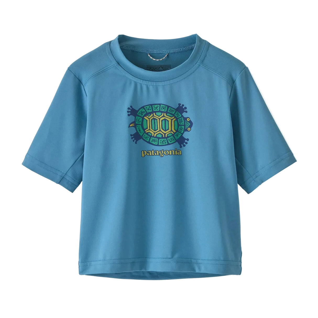 PATAGONIA Youth Capeline Silkweight Rashguard T-Shirt Colour Island Turtle/Shore Blue Youth Rashguards Patagonia