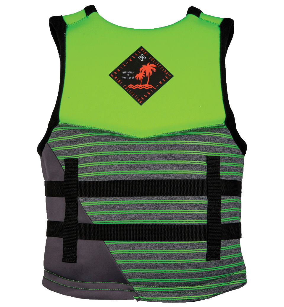 RONIX Youth Vision CGA Wake Vest Lime Heather Youth Wake Vests Ronix 