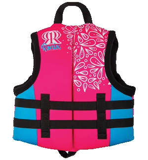 RONIX Girl's Child August CGA Wake Vest Sky Blue/Pink/White Youth Wake Vests Ronix 