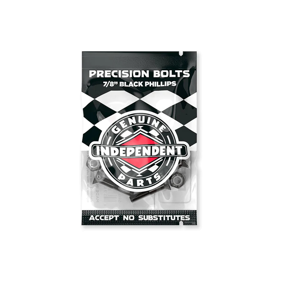 INDEPENDENT Phillips 7/8in Black Skateboard Hardware Skateboard Hardware Independent