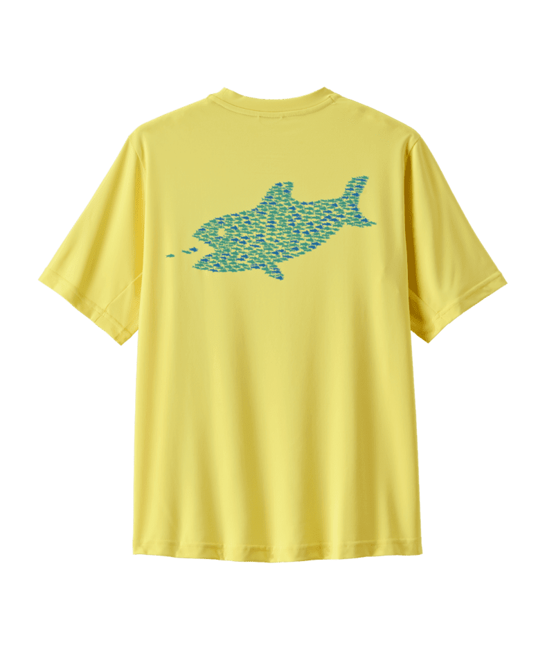 PATAGONIA Kids Capilene Silkweight T-Shirt Eat The Bait/Lemon Zest Boy's T-Shirts Patagonia