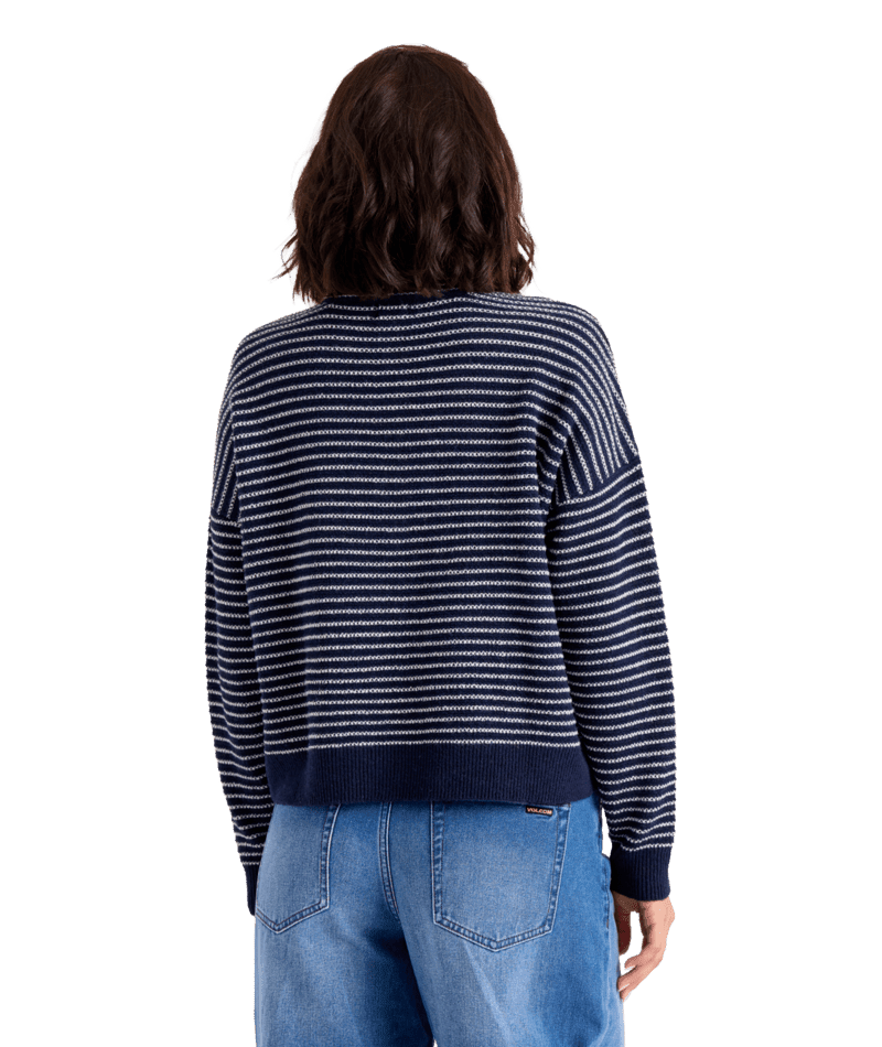 VOLCOM Women's Sun Of Sand Sweater Peacoat Women's Sweaters Volcom
