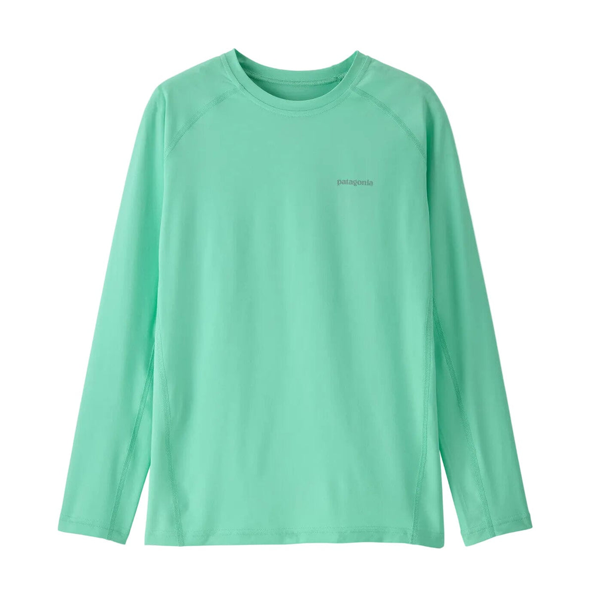 PATAGONIA Kids Long Sleeve Silkweight Rashguard Boardshort Logo/Early Teal Youth Rashguards Patagonia