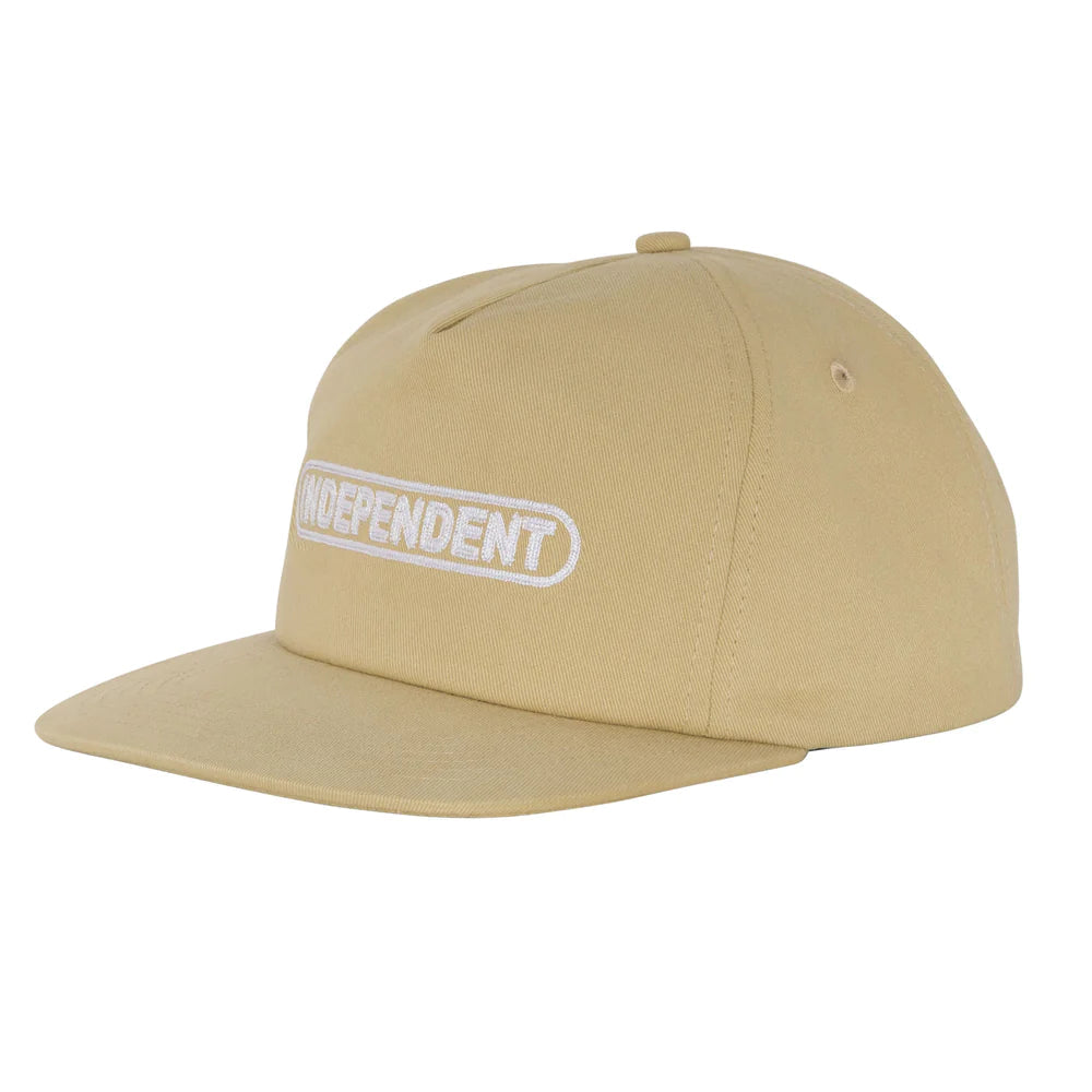 INDEPENDENT Baseplate Snapback Hat Tan Men's Hats Independent