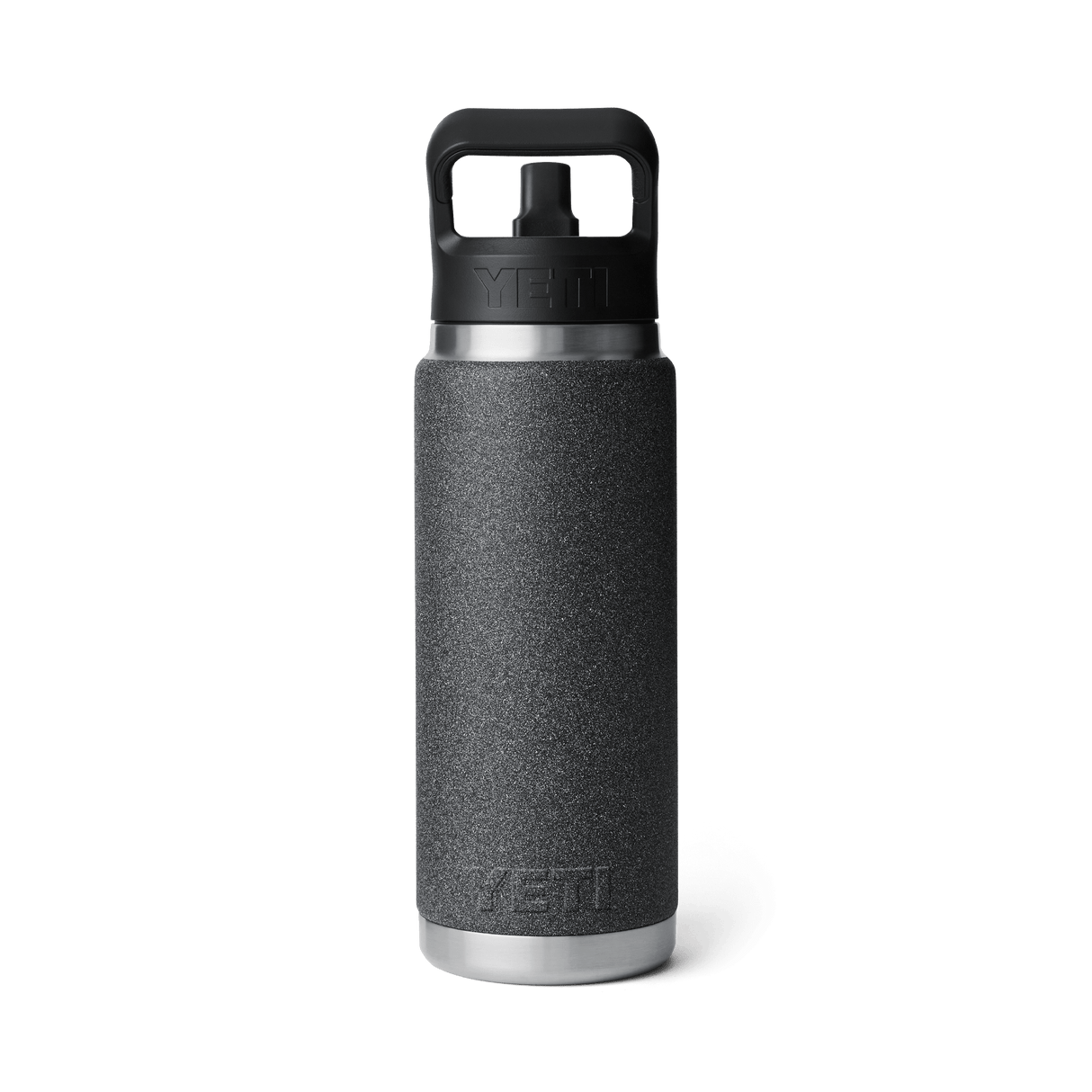 YETI Rambler 769 ML Water Bottle With Straw Cap Black Stone Drinkware Yeti