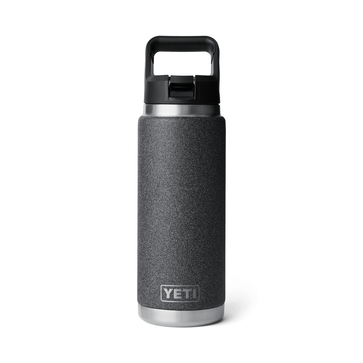 YETI Rambler 769 ML Water Bottle With Straw Cap Black Stone Drinkware Yeti