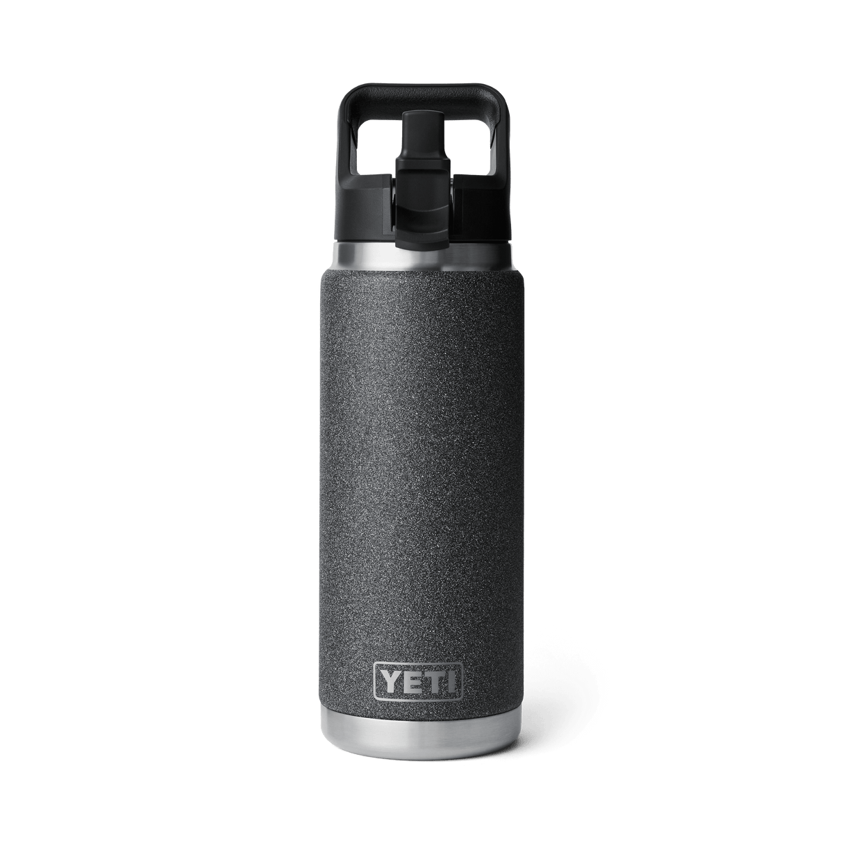 YETI Rambler 769 ML Water Bottle With Straw Cap Black Stone Drinkware Yeti
