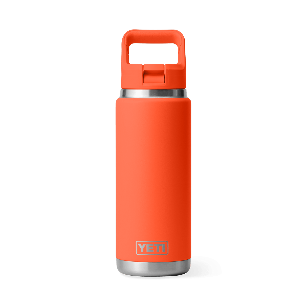 YETI Rambler 769 ML Water Bottle With Colour-Matched Straw Cap Papaya Drinkware Yeti