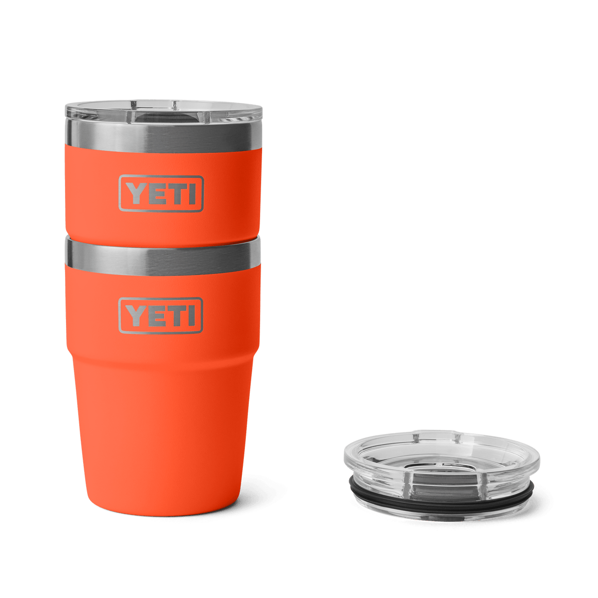 YETI Rambler 473 ML Stackable Cup With Magslider Lid Papaya Drinkware Yeti