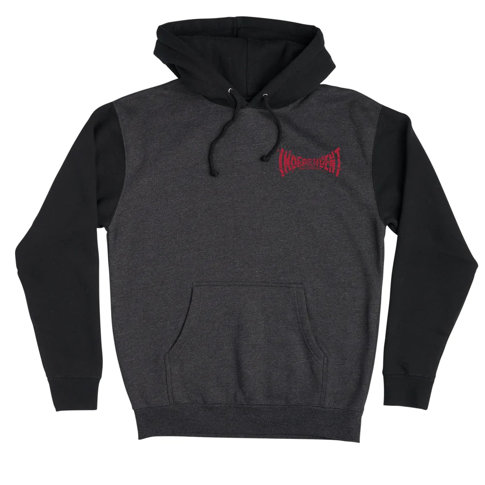 INDEPENDENT Shatter Span Pullover Hoodie Charcoal Heather/Black Men's Pullover Hoodies Independent