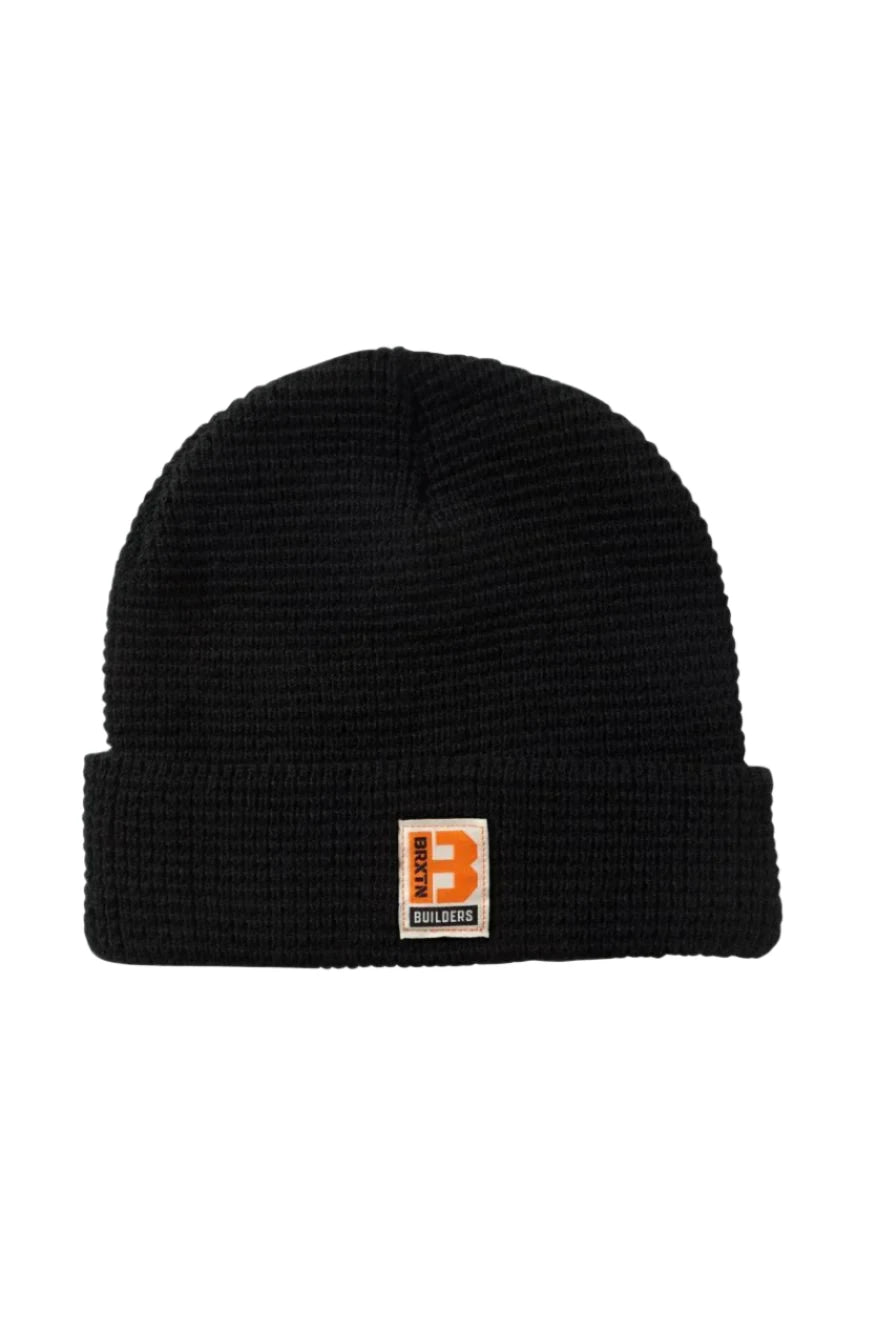 BRIXTON Builders Waffle Knit Beanie Black Men's Beanies Brixton