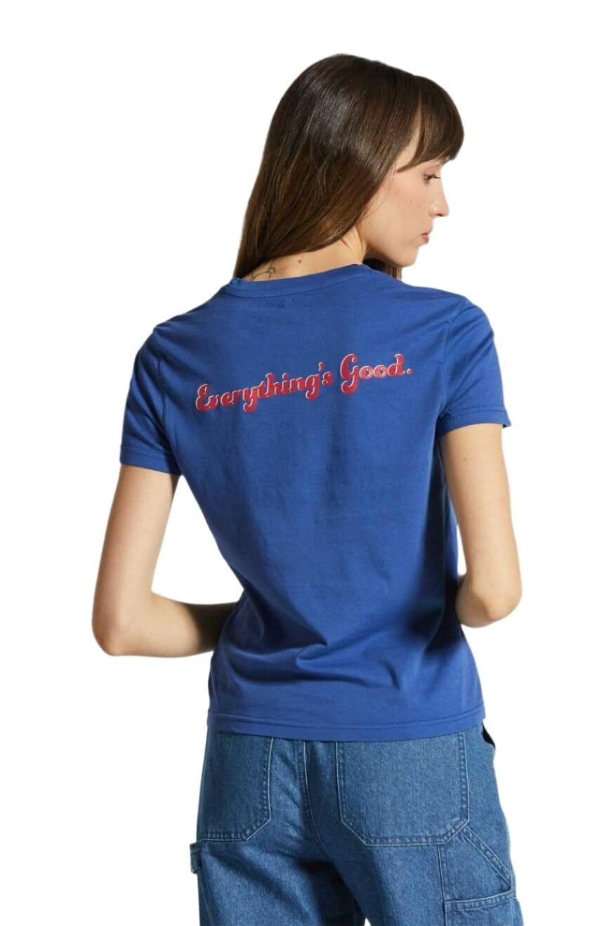 BRIXTON Women's Everythings Good Fitted T-Shirt Surf The Web Women's Short Sleeve T-Shirts Brixton