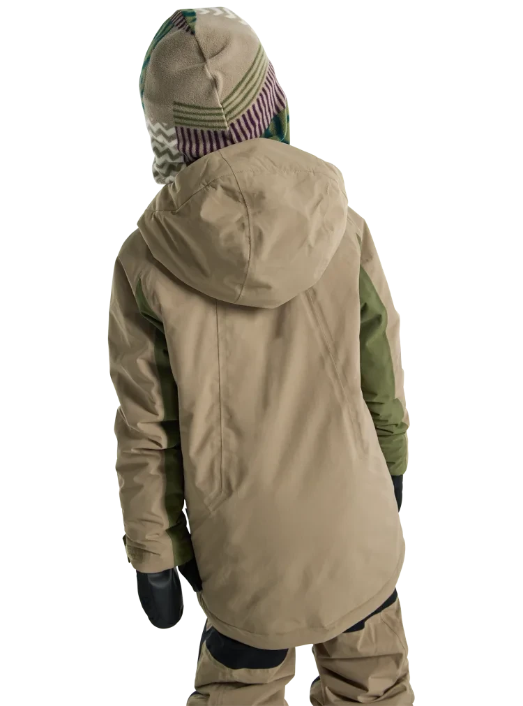 BURTON Kid's Hillslope Snow Jacket Summit Taupe/Forest Moss 2026 Youth Snow Jackets Burton