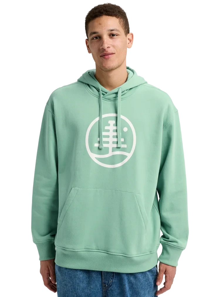 BURTON Family Tree Pullover Hoodie Soft Sage Men's Pullover Hoodies Burton