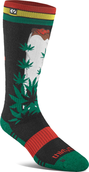 THIRTYTWO TM Merino Snowboard Socks Black/Green Men's Snowboard Socks Thirtytwo