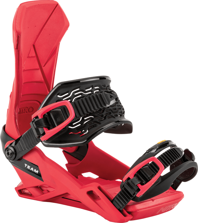 NITRO Team Snowboard Bindings Vivid Red 2026 Men's Snowboard Bindings Nitro