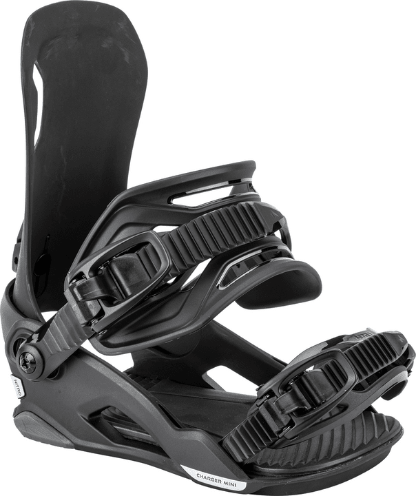 NITRO Youth Charger Mini Snowboard Bindings Ultra Black 2026 Youth Snowboard Bindings Nitro