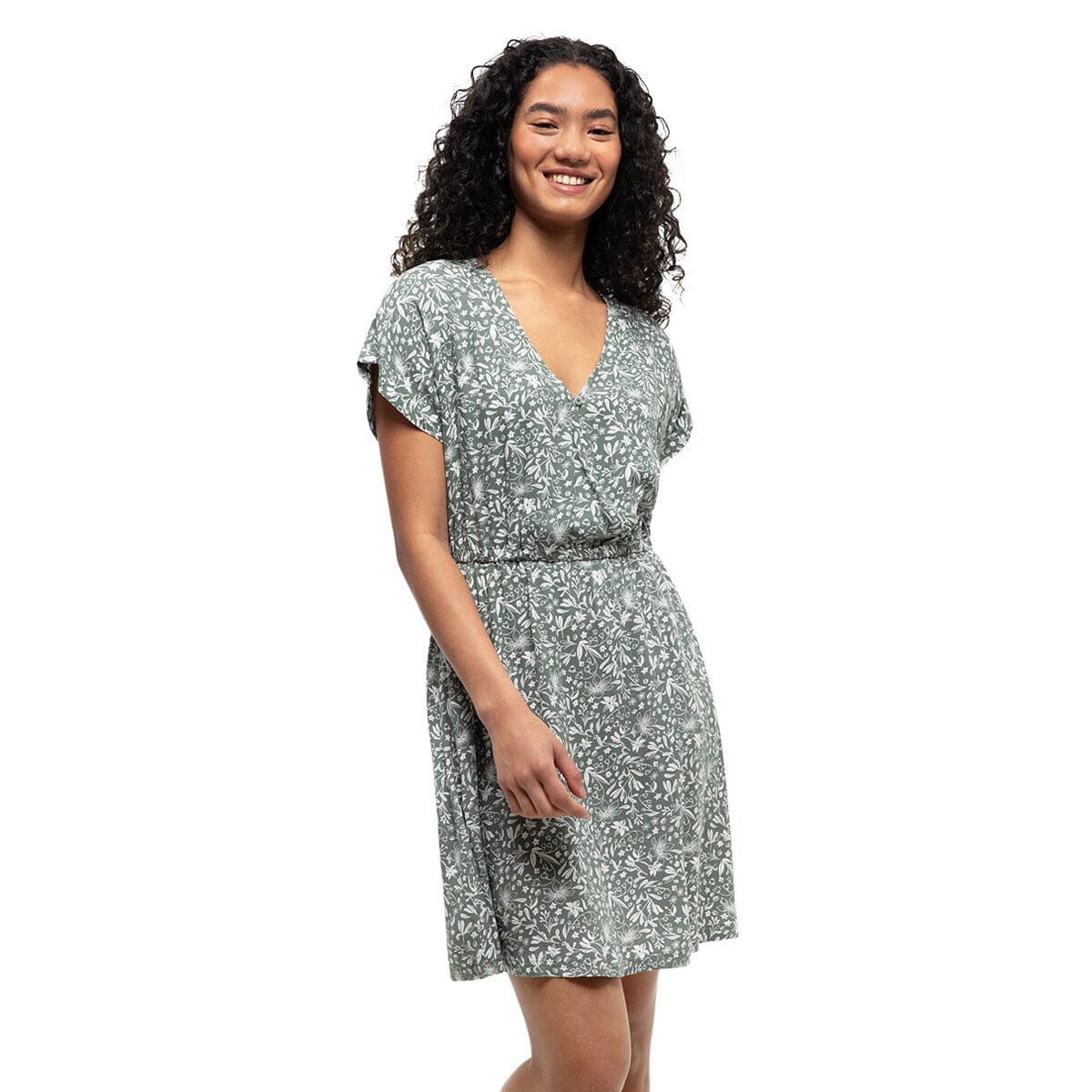 TENTREE Women's Kits Dress Agave Green/Field Flower Women's Dresses Tentree