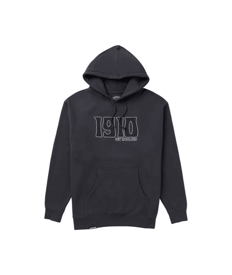 1910 Hero's III Pullover Hoodie Vintage Black Men's Pullover Hoodies 1910