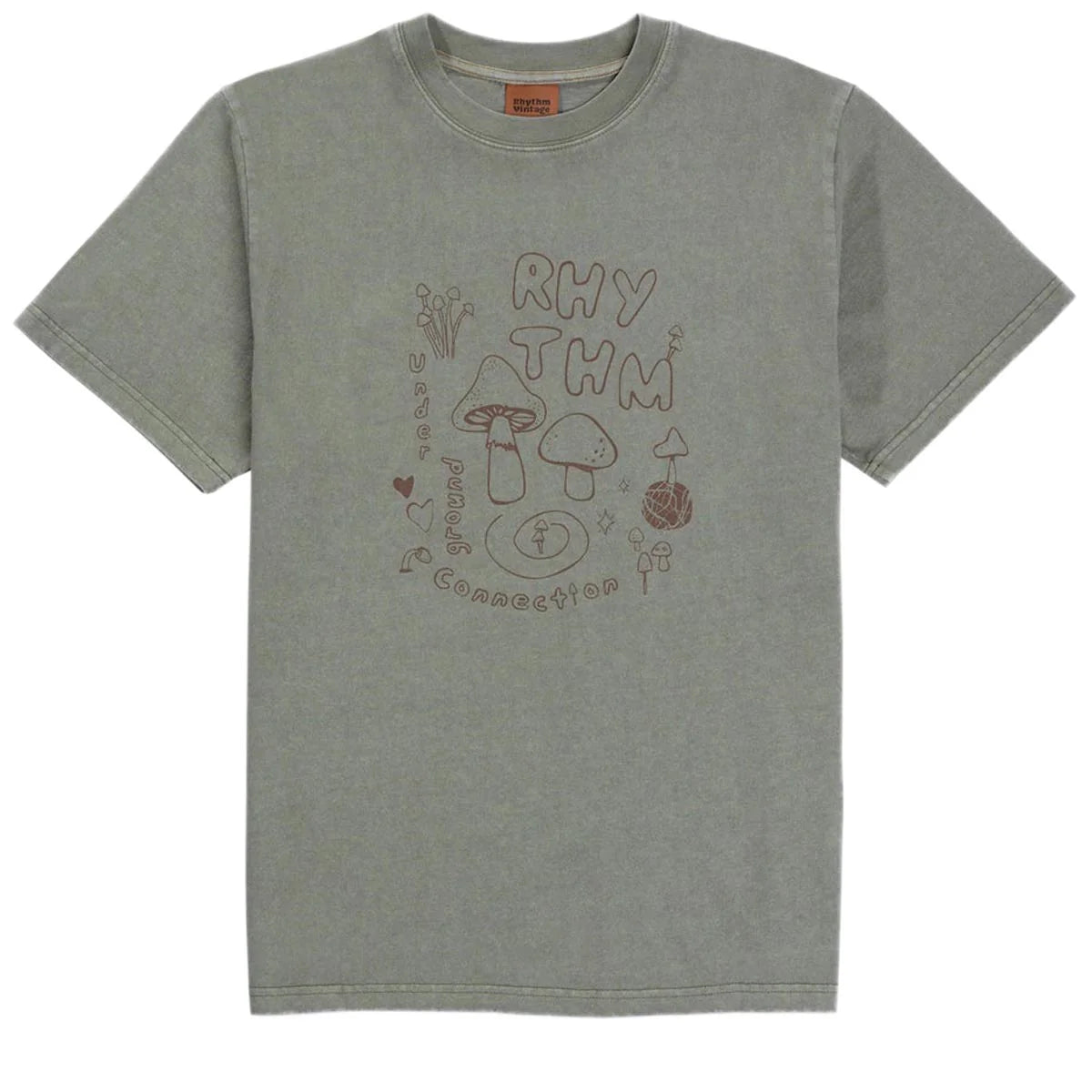 RHYTHM Underground Vintage T-Shirt Sage Men's Short Sleeve T-Shirts Rhythm 