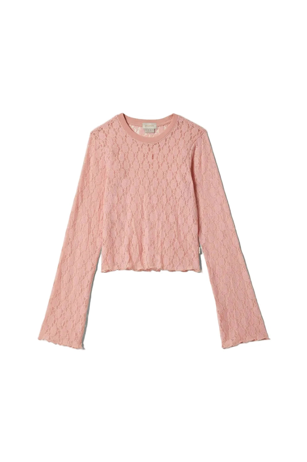 BRIXTON Women's Dolly Slim Long Sleeve Knit Shirt Mellow Rose Women's Crewnecks Brixton