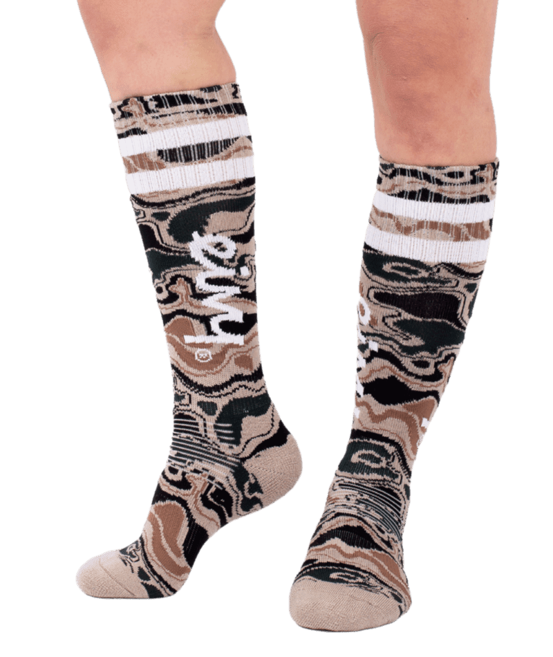 EIVY Women's Cheerleader Wool Snowboard Socks Curve Camo Women's Snowboard Socks Eivy