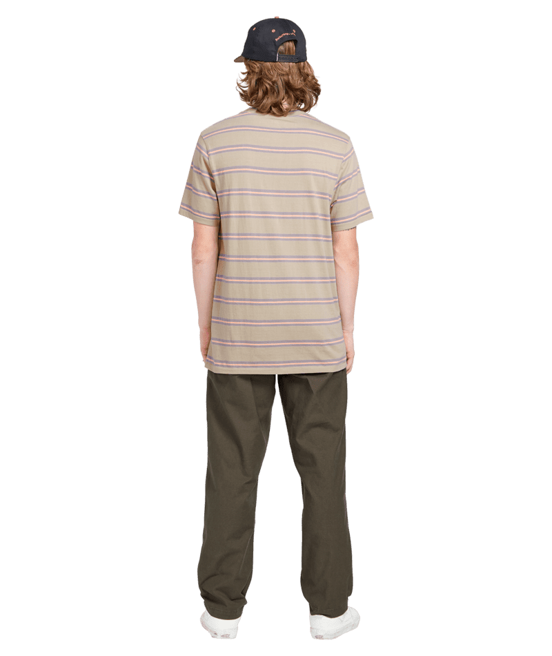 VOLCOM Volcom Entertainment Hockey Dad T-Shirt Light Khaki Men's Short Sleeve T-Shirts Volcom