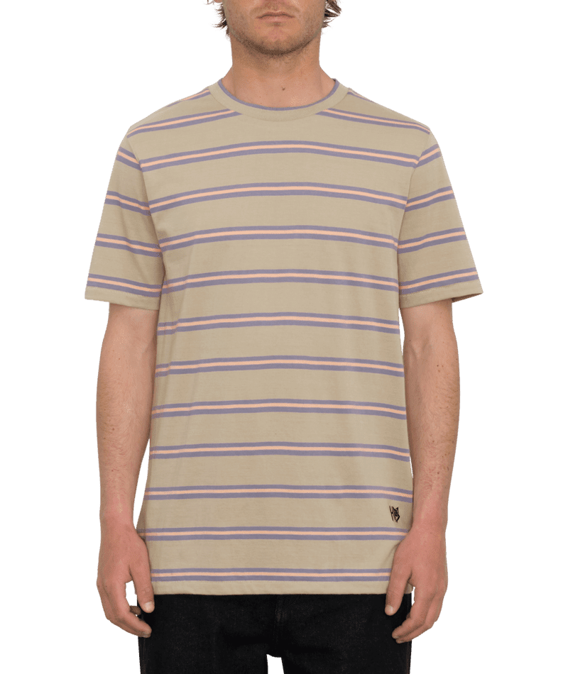 VOLCOM Volcom Entertainment Hockey Dad T-Shirt Light Khaki Men's Short Sleeve T-Shirts Volcom