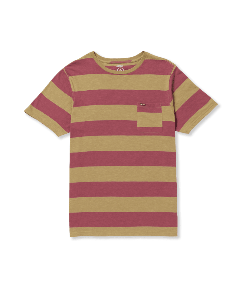 VOLCOM Bolders Crew T-Shirt Dark Khaki Men's Short Sleeve T-Shirts Volcom