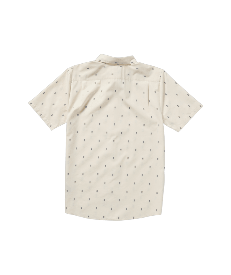 VOLCOM Bankstone Short Sleeve Button Up Dirty White Men's Long Sleeve Button Up Shirts Volcom
