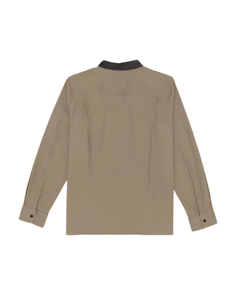 VOLCOM Debasser Long Sleeve Button Up Teak Men's Long Sleeve Button Up Shirts Volcom