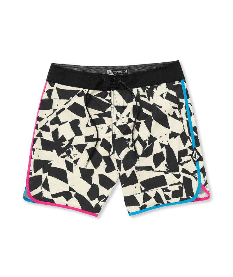 VOLCOM Lido Print Trunk Black/White Men's Boardshorts Volcom