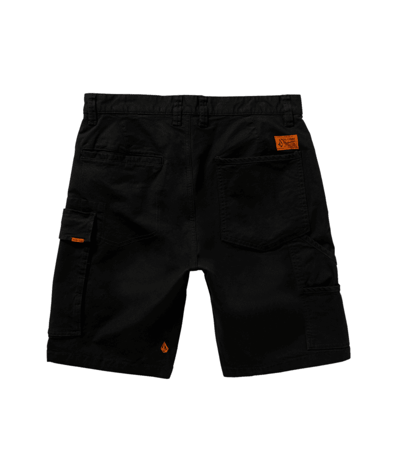 VOLCOM Workwear Caliper II Relaxed Work Short Black Men's Walkshorts Volcom