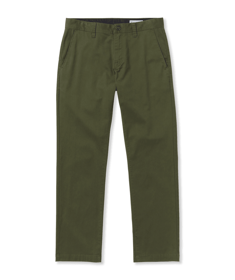 VOLCOM Frickin Modern Stretch Chino Pants Squadron Green Men's Pants Volcom 
