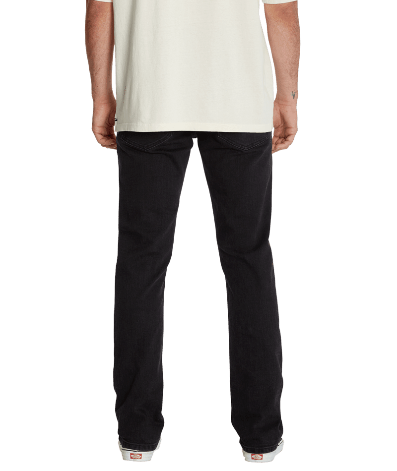 VOLCOM Solver Modern Fit Jeans Black Out Men's Denim Volcom