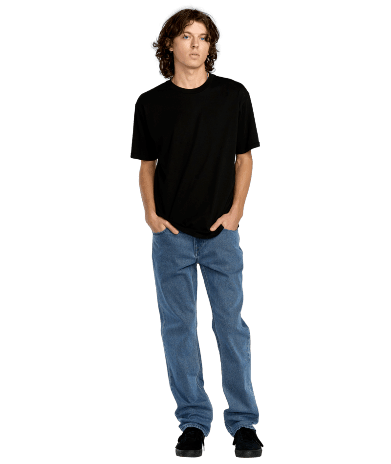 VOLCOM Solver Modern Fit Denim Deep River Blues Men's Denim Volcom