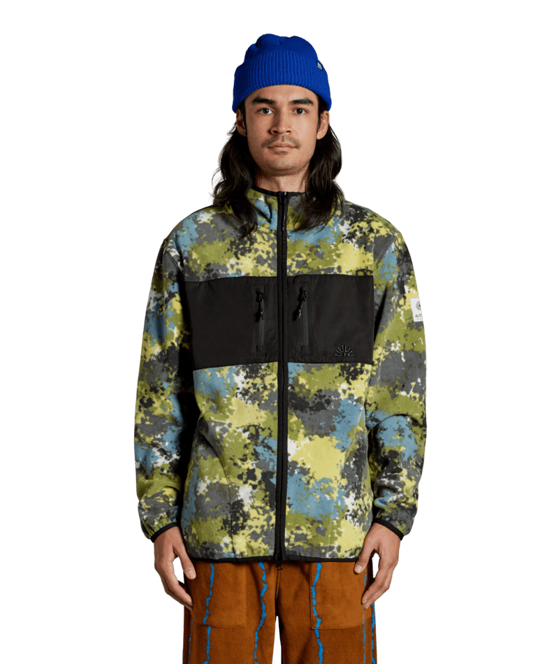 AUTUMN Hooded Fleece Sweater Moss Camo Men's Zip Hoodies Autumn