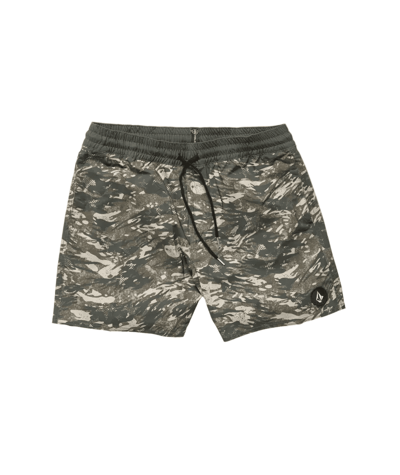VOLCOM Lido Print Trunk Boardshorts Camouflage Men's Boardshorts Volcom