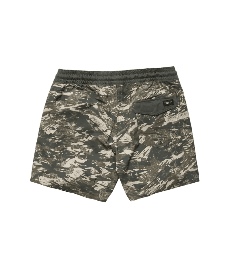 VOLCOM Lido Print Trunk Boardshorts Camouflage Men's Boardshorts Volcom