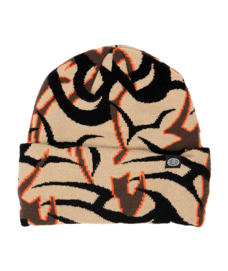 CORDUROY Tribal Camo Beanie Khaki Men's Beanies Corduroy