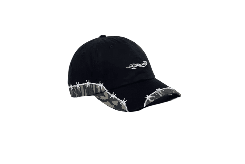 CORDUROY Camo Strapback Hat Black Men's Hats Corduroy