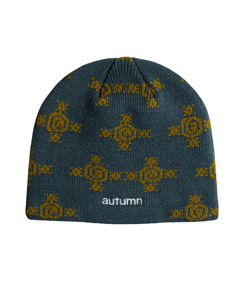 AUTUMN Glyphs Skully Slate Men's Beanies Autumn