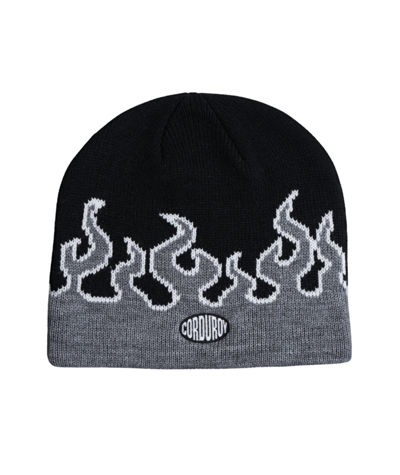 CORDUROY LL Burn Skully Beanie Black Men's Beanies Corduroy